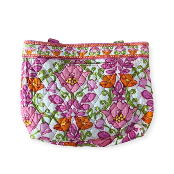 Vera Bradley Quilted Bag in Retired Lilli Bell Pattern Pink Floral + Check Cover - Picture 2 of 4